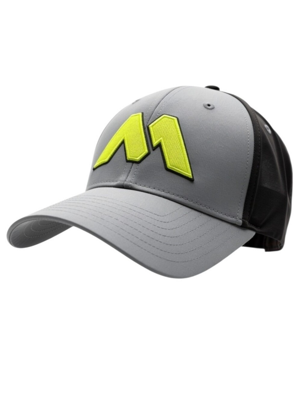 TaylorMade Gray and Black Hat with Yellow Logo